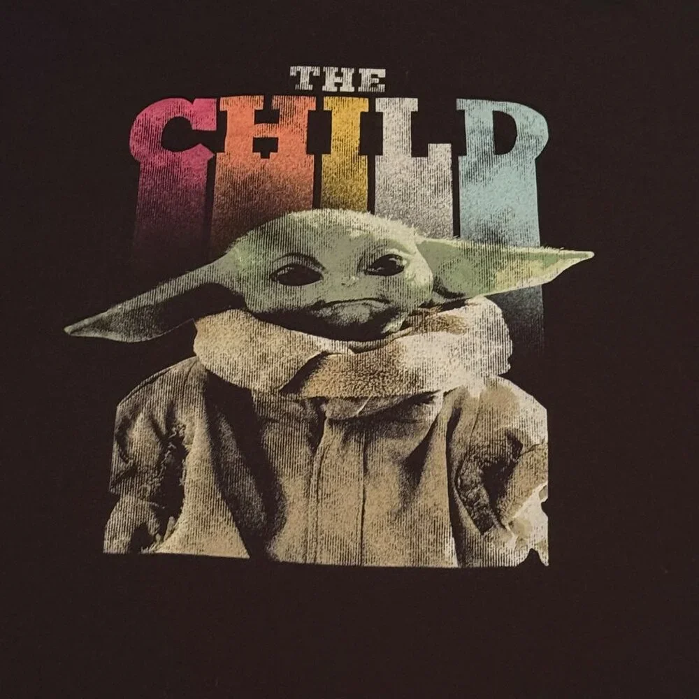 Star Wars "The Child" Grogu Graphic T-Shirt 3XLT Black Grogu (Baby Yoda) - Picture 3 of 8